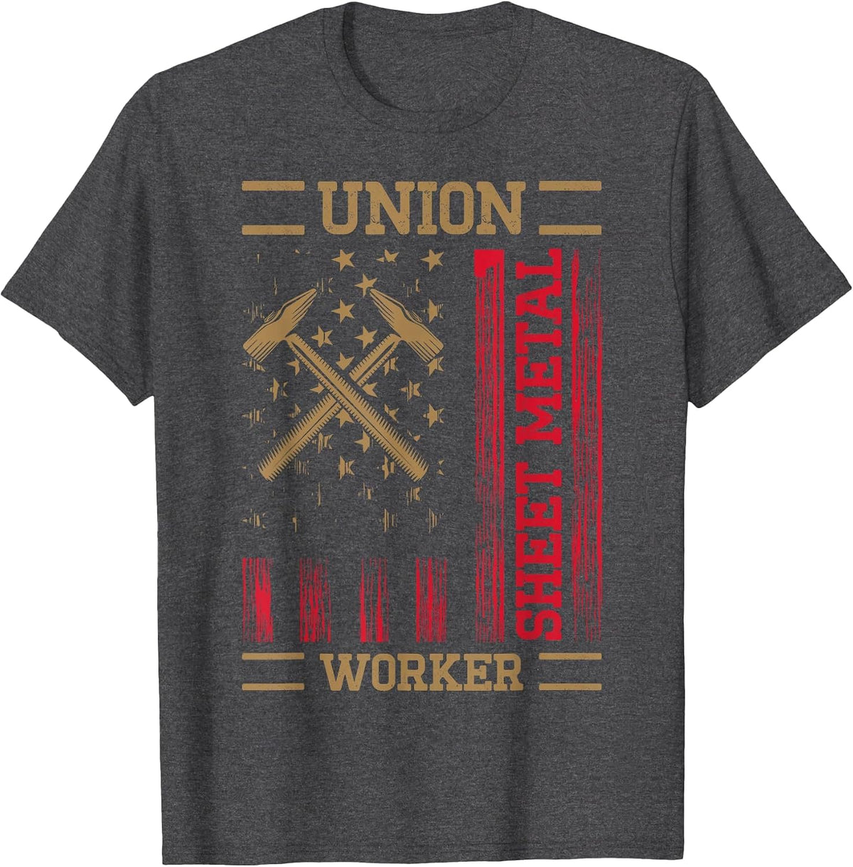 Journeyman Sheet Metal Worker Union Sheet Metal Worker T-Shirt - Dark Heather Grey