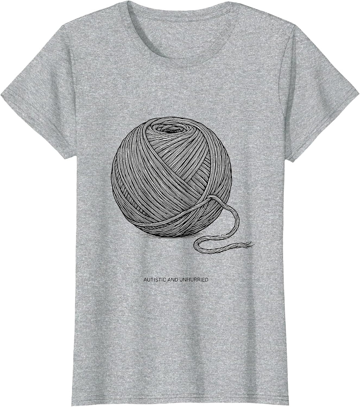 Autistic And Unhurried Neurodiverse ADHD Awareness Gift T-Shirt - Heather Grey