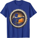 Boxer Shadow Punch at Sunset Boxing Design T-Shirt - Royal Blue