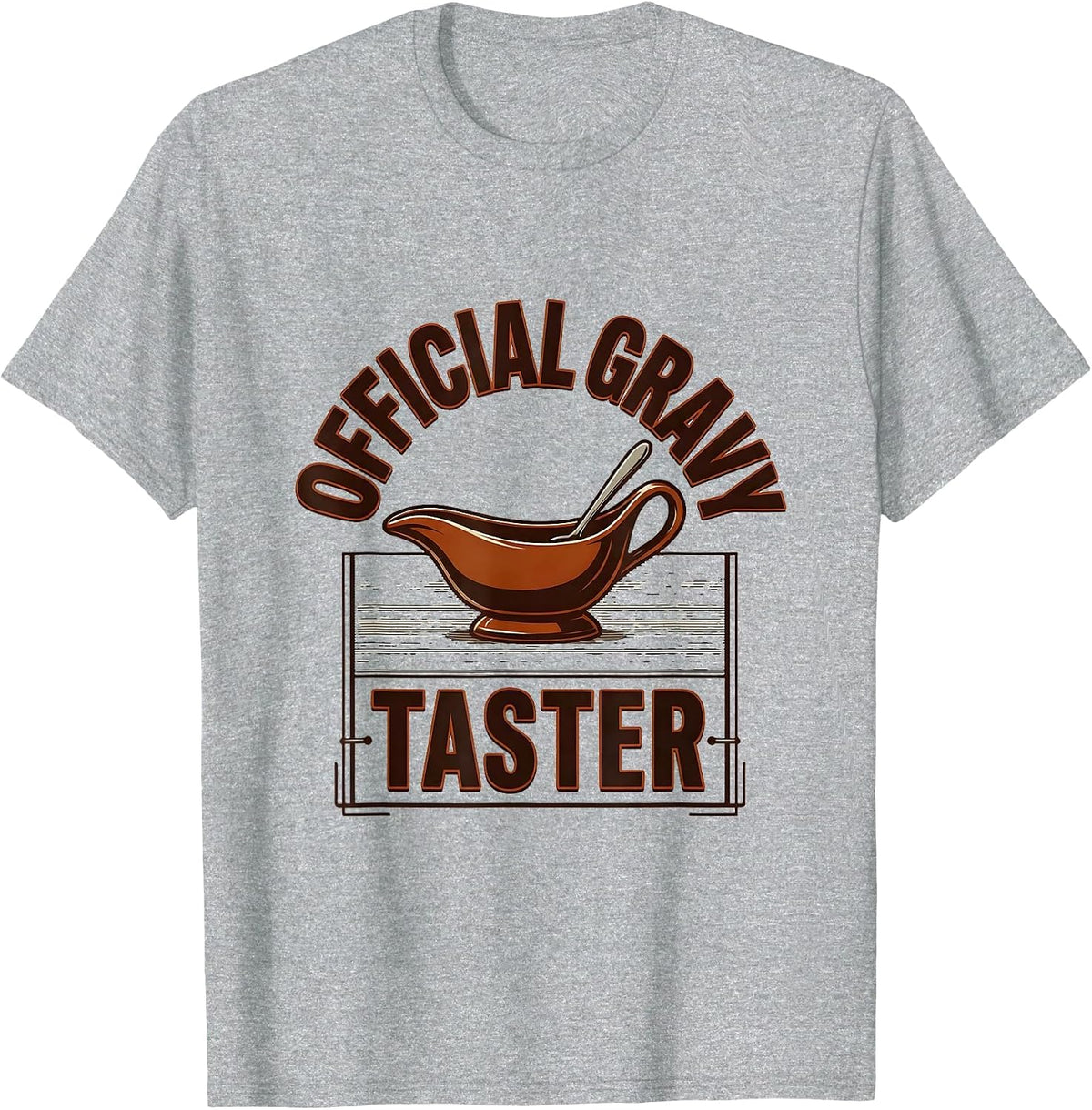 Men's Official Gravy Taster Funny Thanksgiving Family Matching T-Shirt - Heather Grey