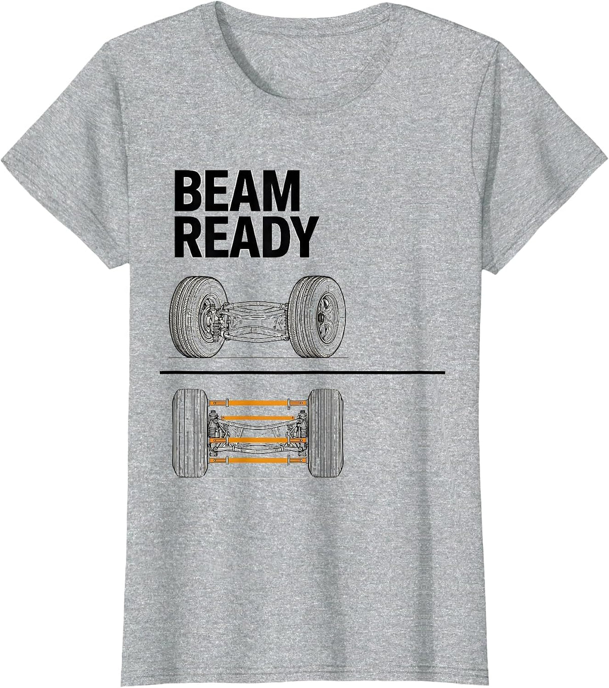 Beam Ready American Drag Racing RC Car Hobbyist T-Shirt - Heather Grey