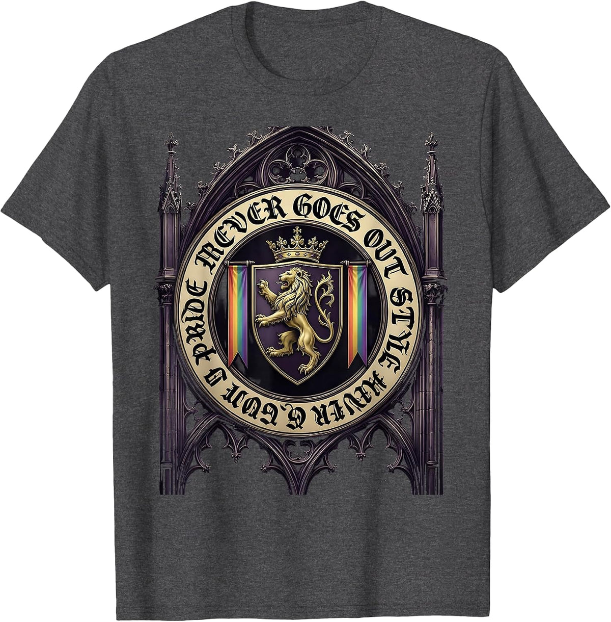Pride Never Goes Out of Style LGBTQ Design T-Shirt - Dark Heather Grey
