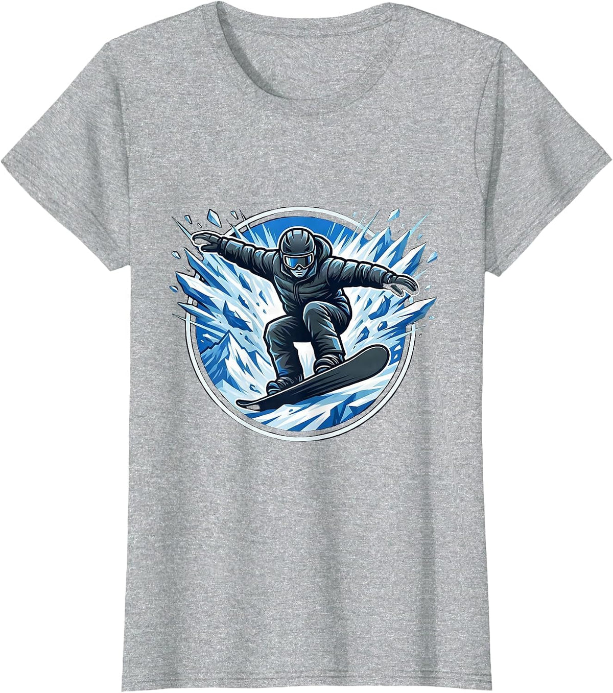 Women's Snowboarder Avalanche Wall Shred Graphic T-Shirt - Heather Grey