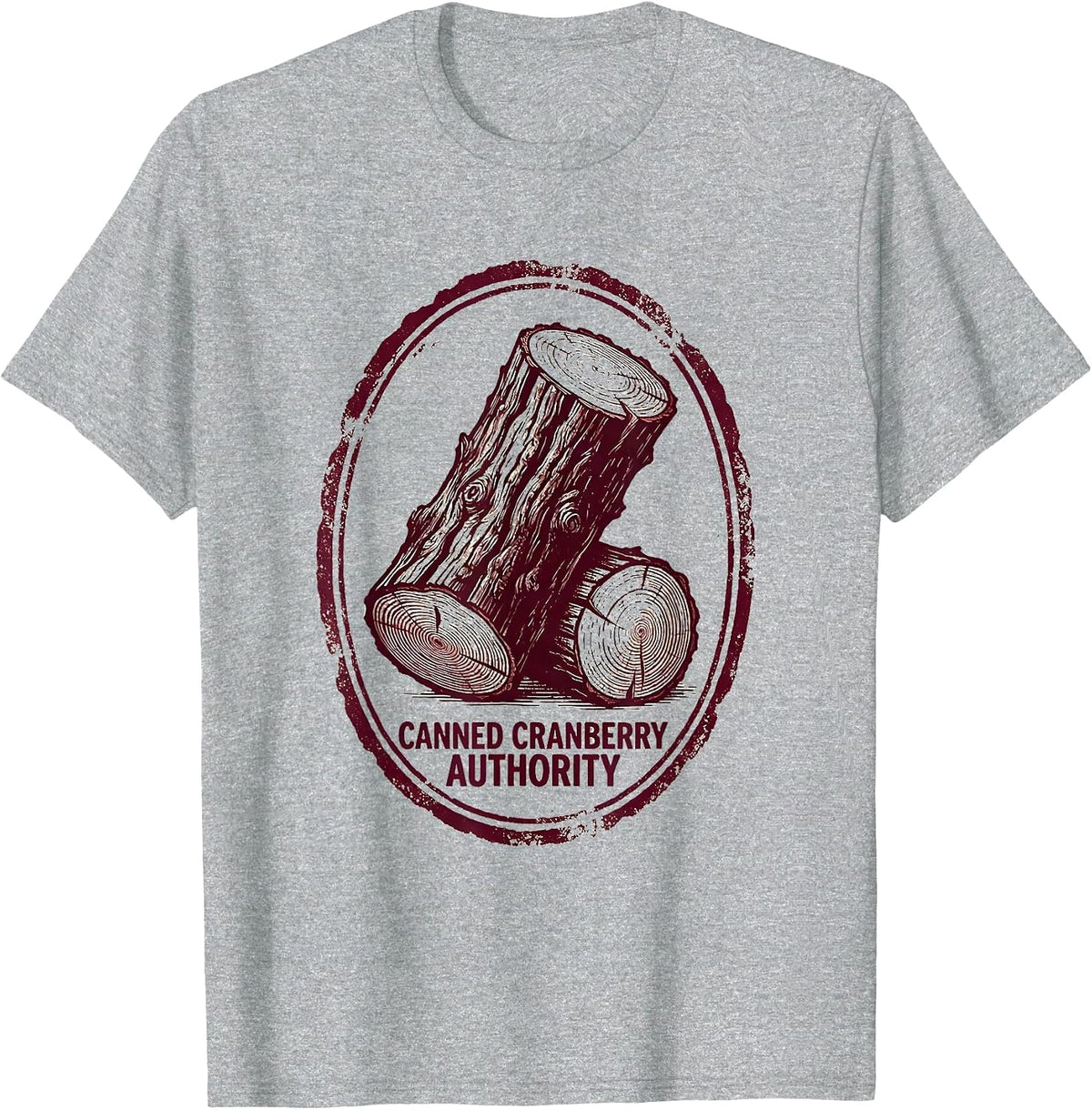 Men's Canned Cranberry Authority Funny Thanksgiving Food Matching T-Shirt - Heather Grey