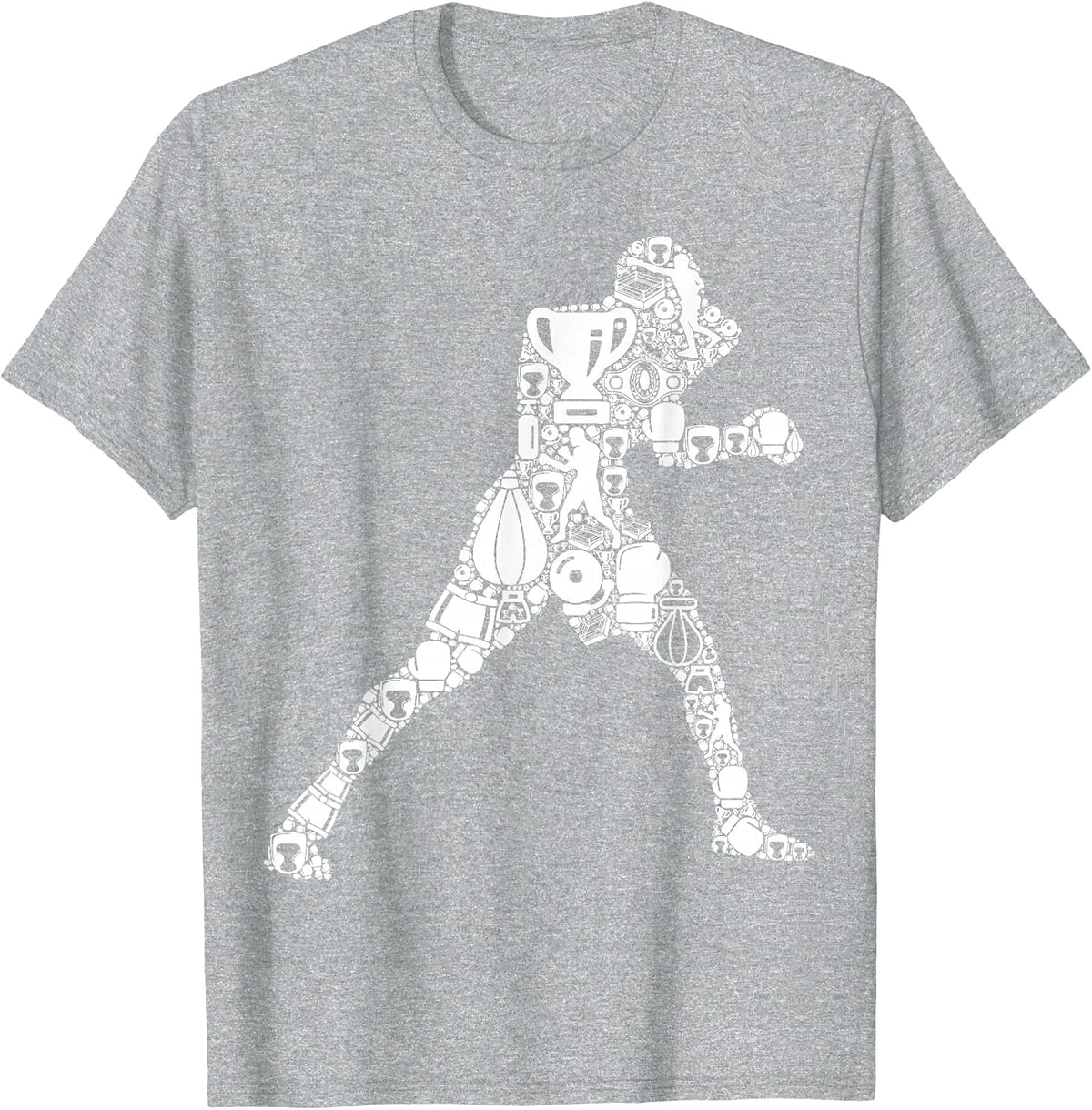 Boxer Boxers Men Boys Kids Box T-Shirt - Heather Grey
