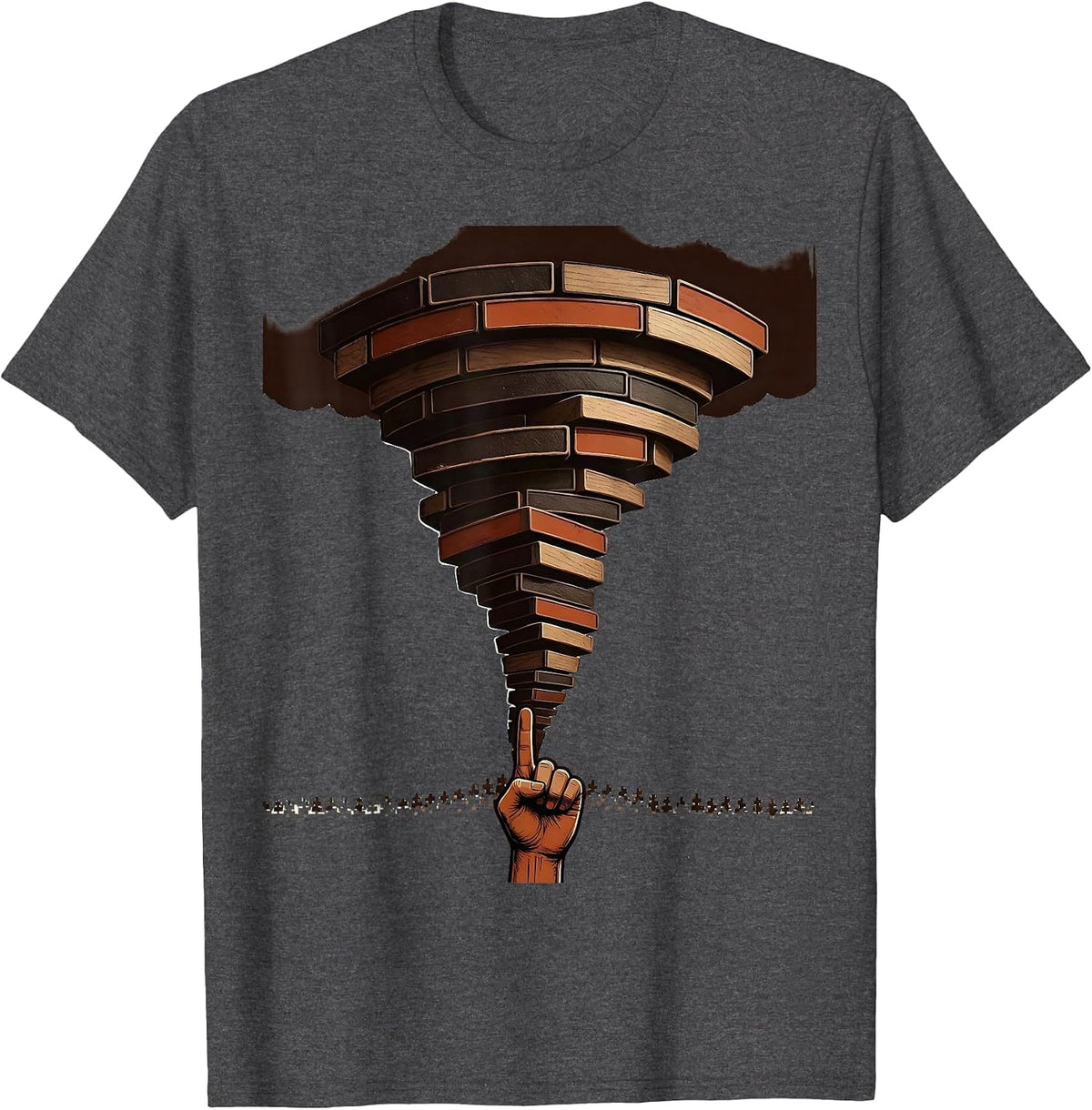 Funnel Cloud Storm Chaser Meteorology Enthusiast Humor T-Shirt - Dark Heather Grey