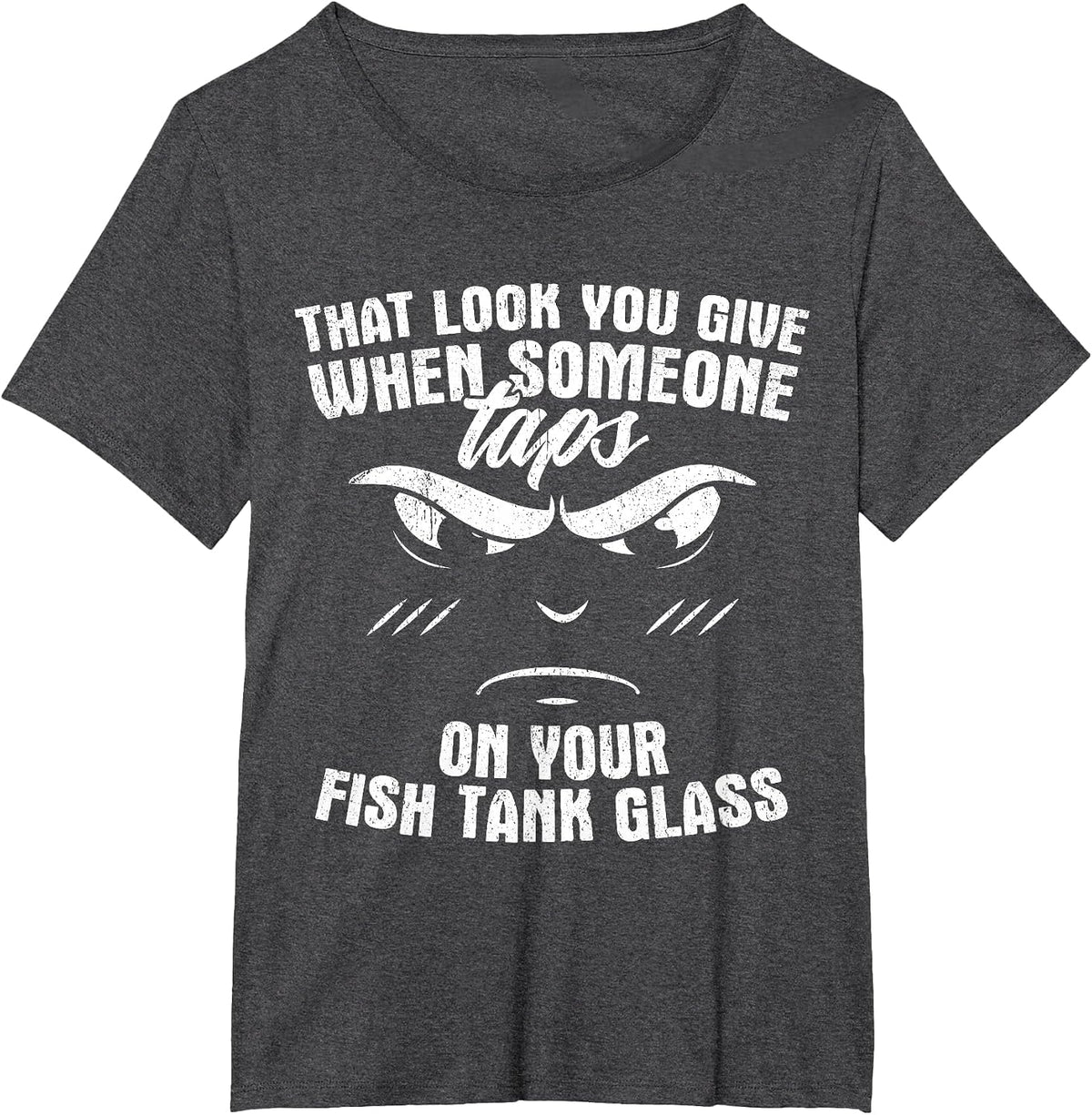 Funny Aquarist Fish Tank Design Aquarium Fishkeeper T-Shirt - Dark Heather Grey
