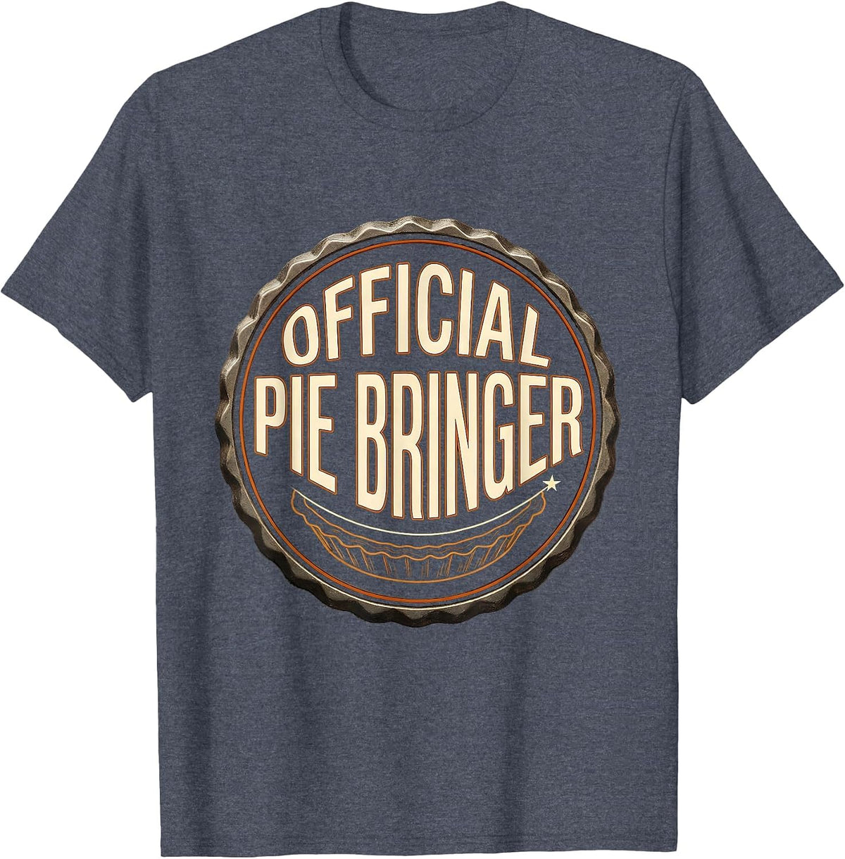 Official Pie Bringer Thanksgiving Pie Bootleg 90's Rap Rock T-Shirt - Heather Blue