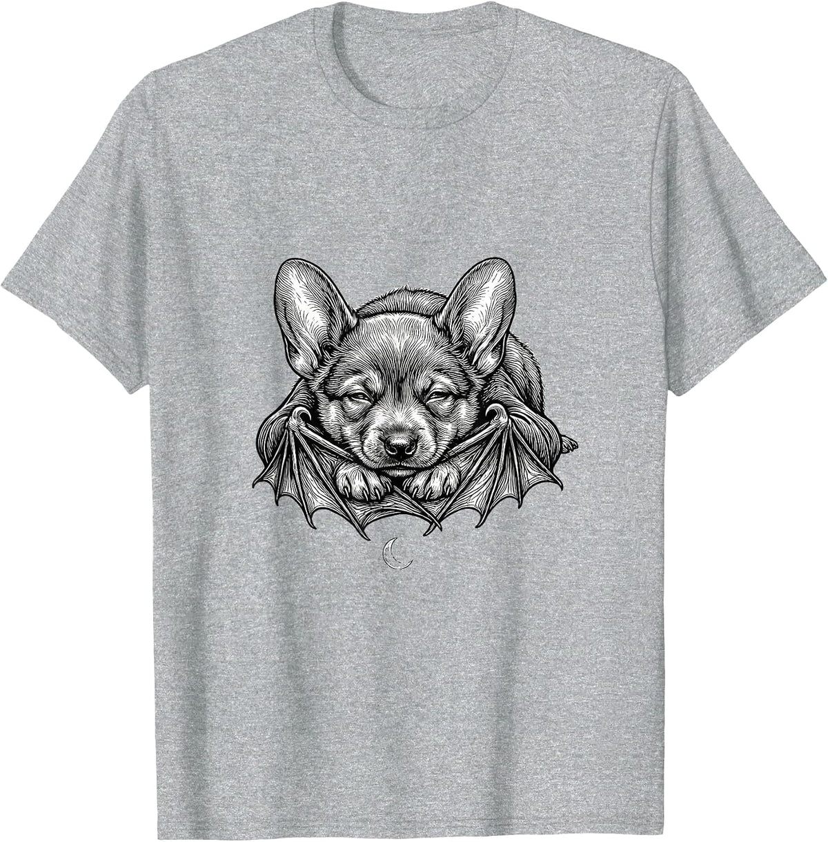Men's Cute Bat Resting Bat Lover Halloween Nature Humor T-Shirt - Heather Grey