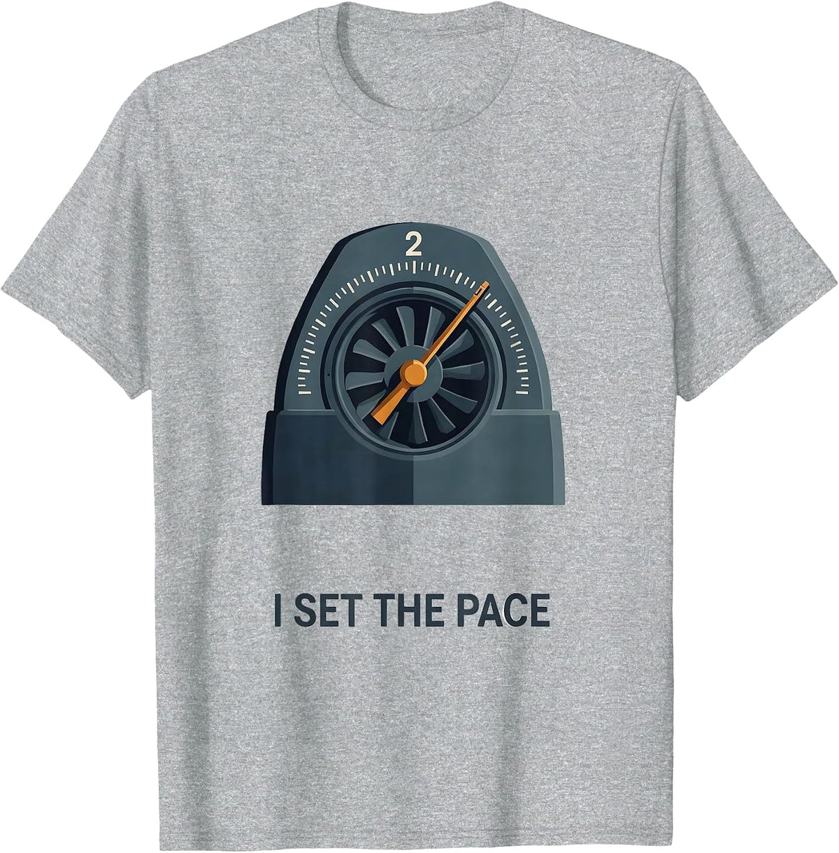 Men's I Set The Pace Editorial Conceptual Respiratory Therapist RT T-Shirt - Heather Grey