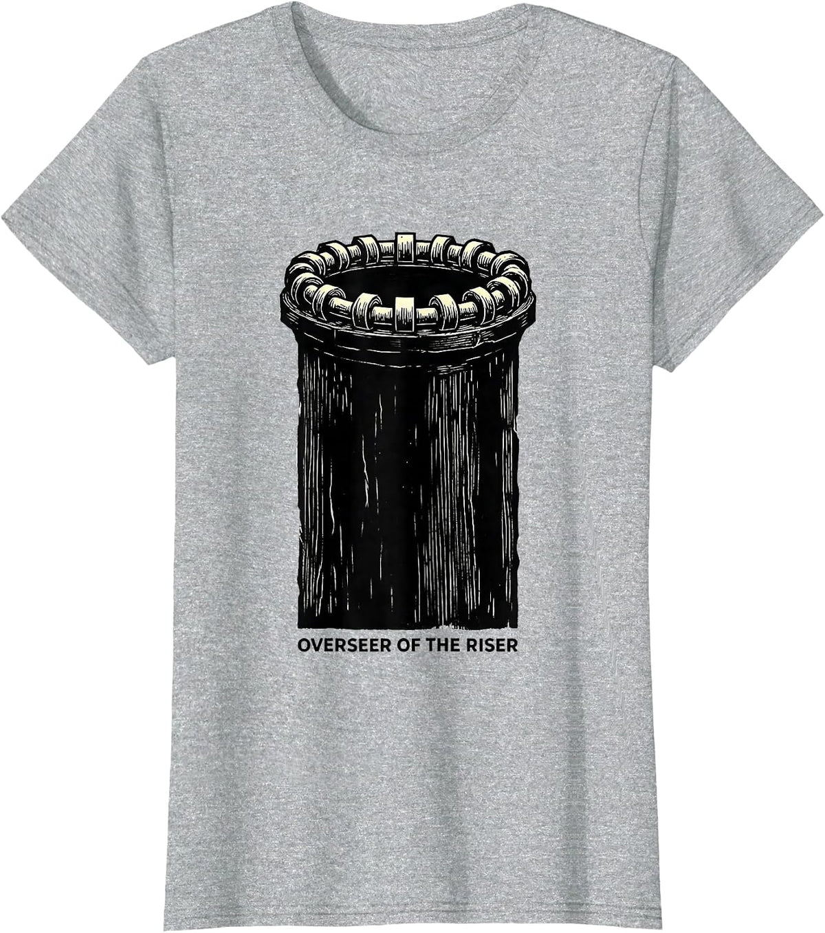 Women's Overseer Of The Riser Funny Plumber Pipefitter Steamfitter T-Shirt - Heather Grey