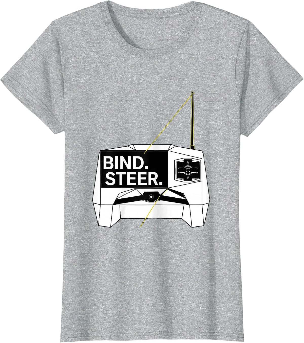 Women's Bind. Steer Swiss International RC Car Racing Drag Racing T-Shirt - Heather Grey