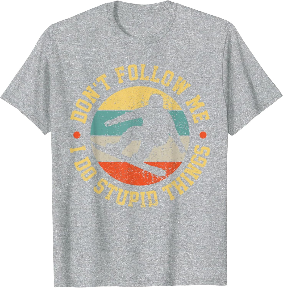 Snowboarding Snowboard Retro Vintage T-Shirt - Heather Grey