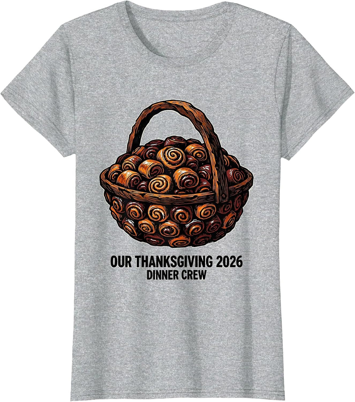 Our Thanksgiving 2026 Dinner Crew Family Holiday Humor T-Shirt - Heather Grey