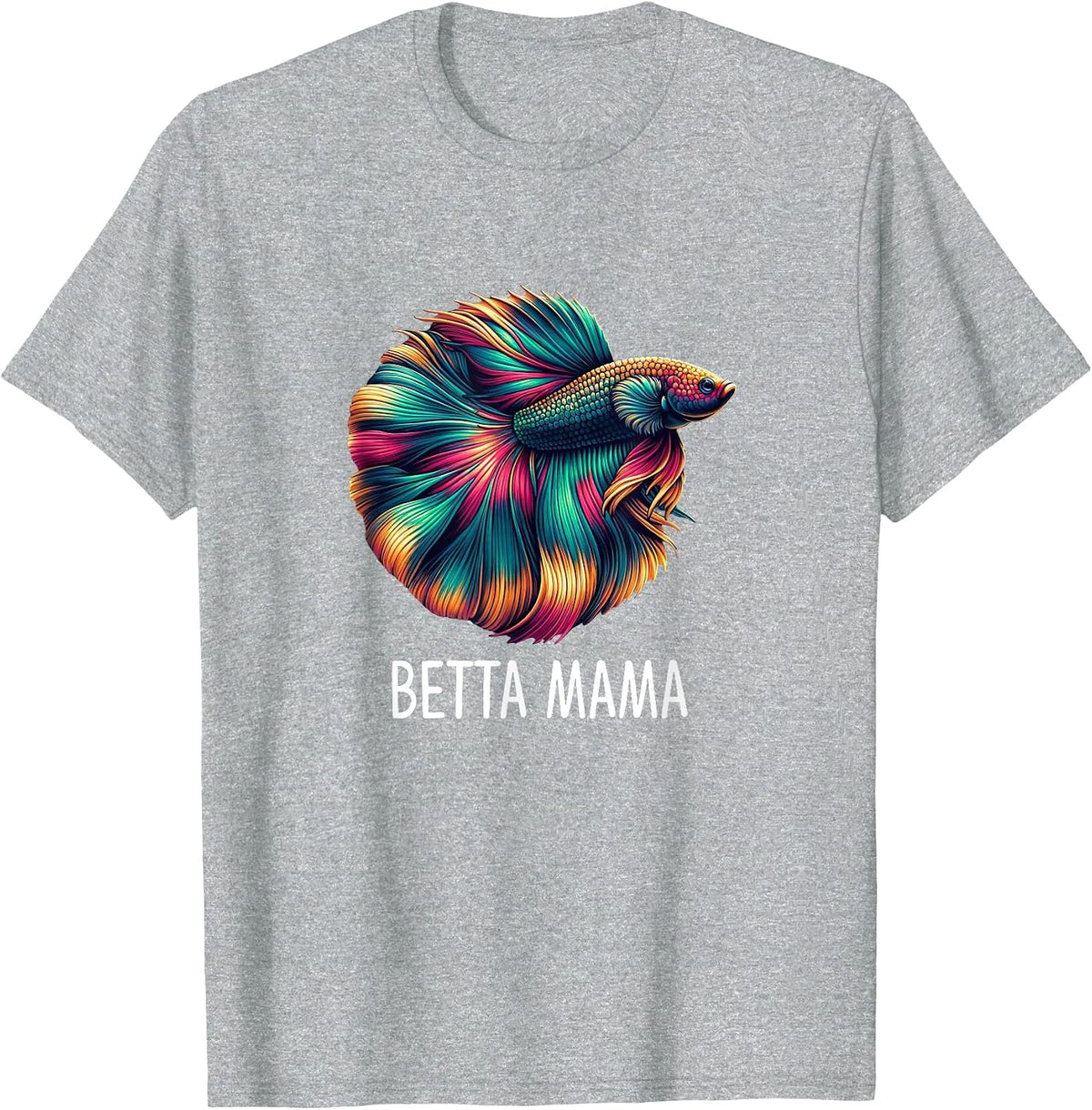Beta Mama - Betta Fish Lover Mom - T-Shirt - Heather Grey