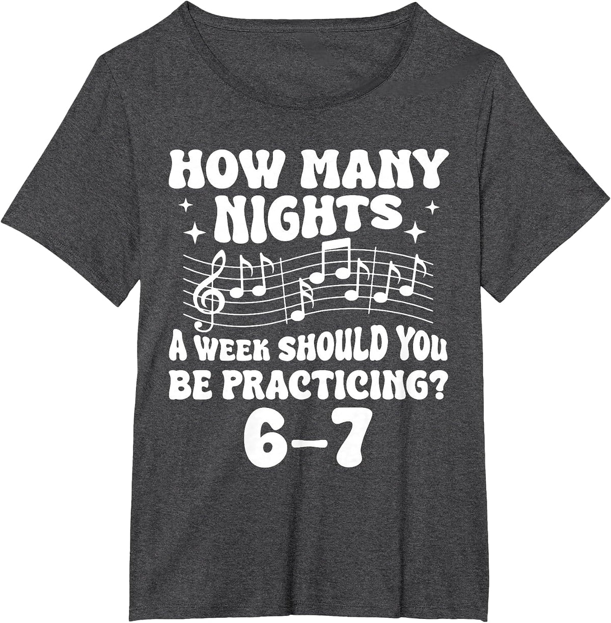 67 Music Meme Slang Six Seven Music Teacher Funny Musician T-Shirt - Dark Heather Grey