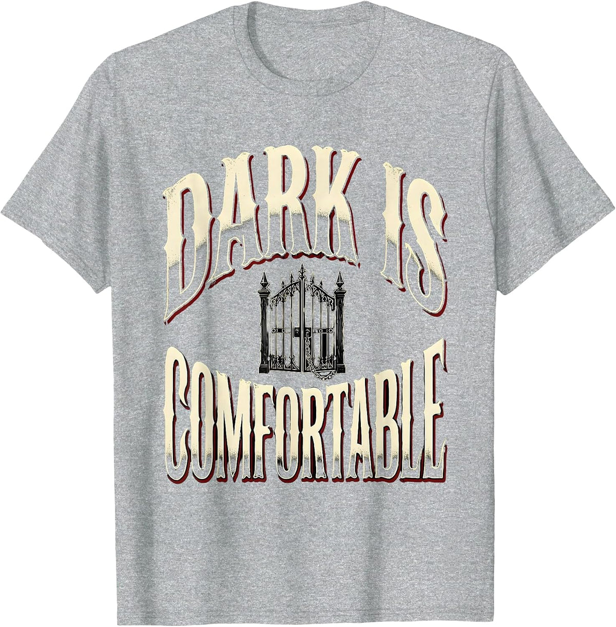 Men's Dark Is Comfortable Gothic Y2K Alt Emo Aesthetic T-Shirt - Heather Grey