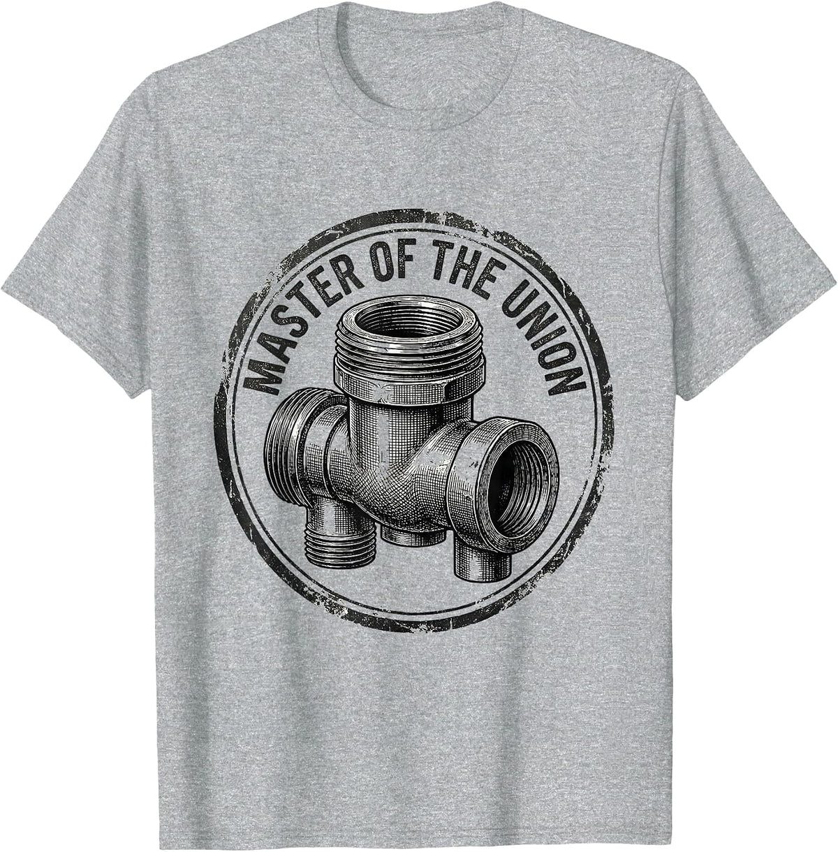 Men's Master Of The Union Funny Plumber Pipefitter Occupation T-Shirt - Heather Grey