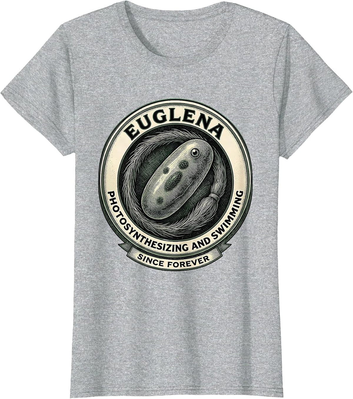 Euglena Photosynthesizing And Swimming Since Forever T-Shirt - Heather Grey