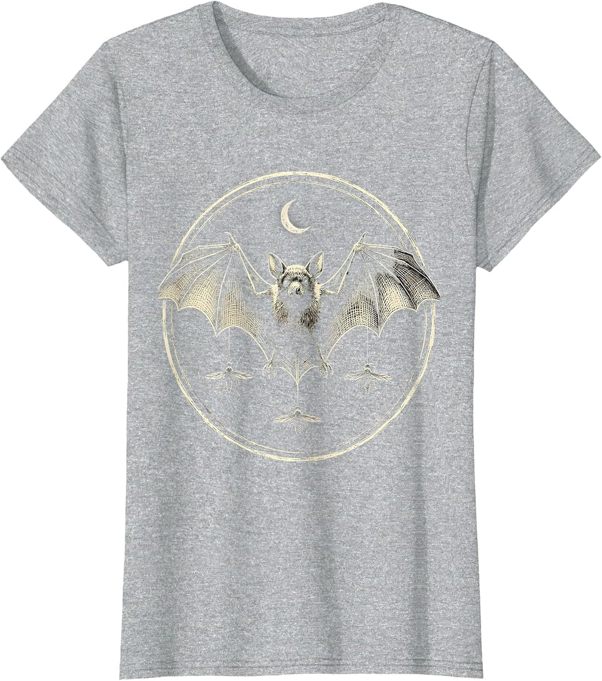 Bat Mosquito Insectivorous Wildlife Conservation Halloween T-Shirt - Heather Grey