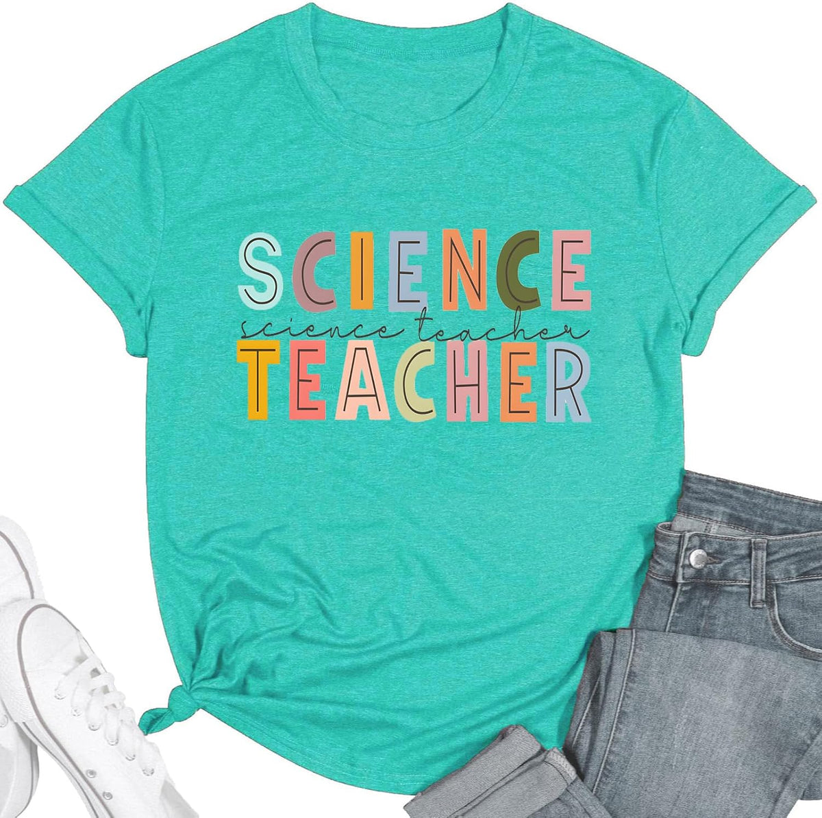 Preschool Teacher Shirts for Women Kindergarten Inspirational Letter Print Special Education Shirts Crew Neck Tee Tops -