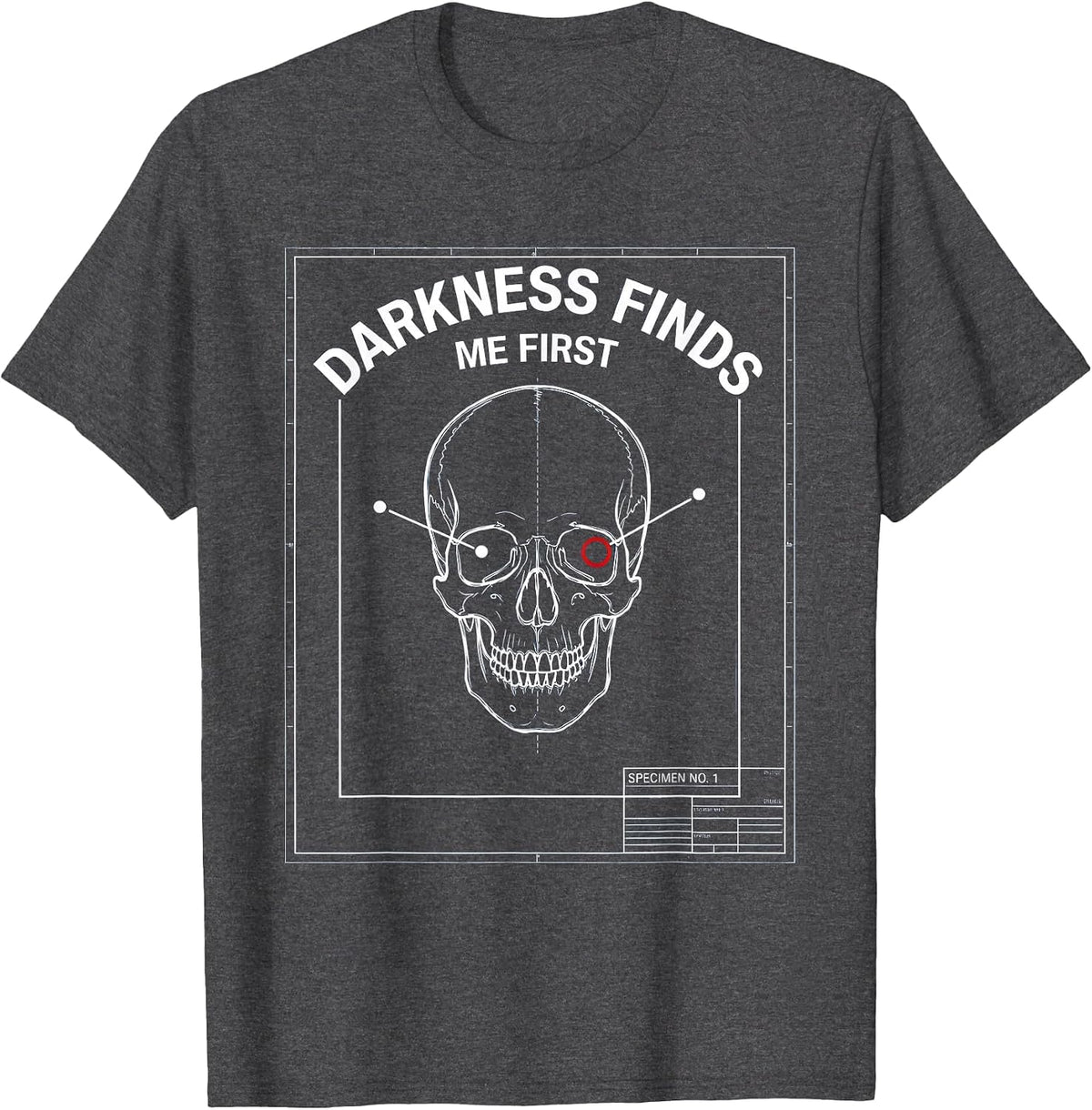 Darkness Finds Me First Goth Dark Aesthetic Design T-Shirt - Dark Heather Grey