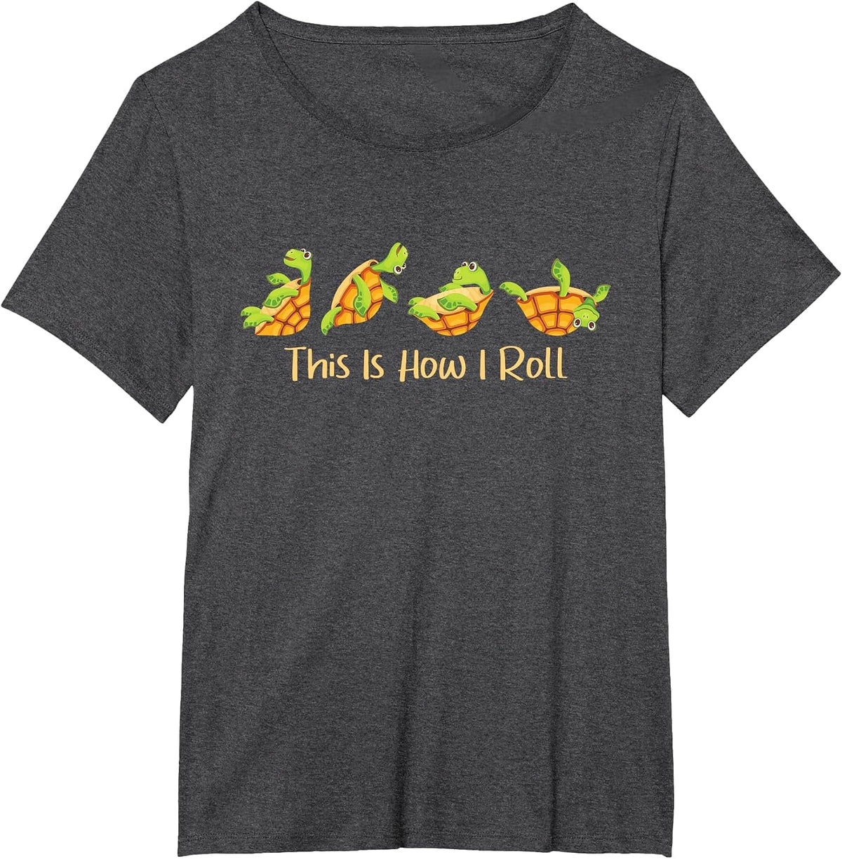 This is How I Roll - Turtle Beach Sea Animal Reptile Lover T-Shirt - Dark Heather Grey