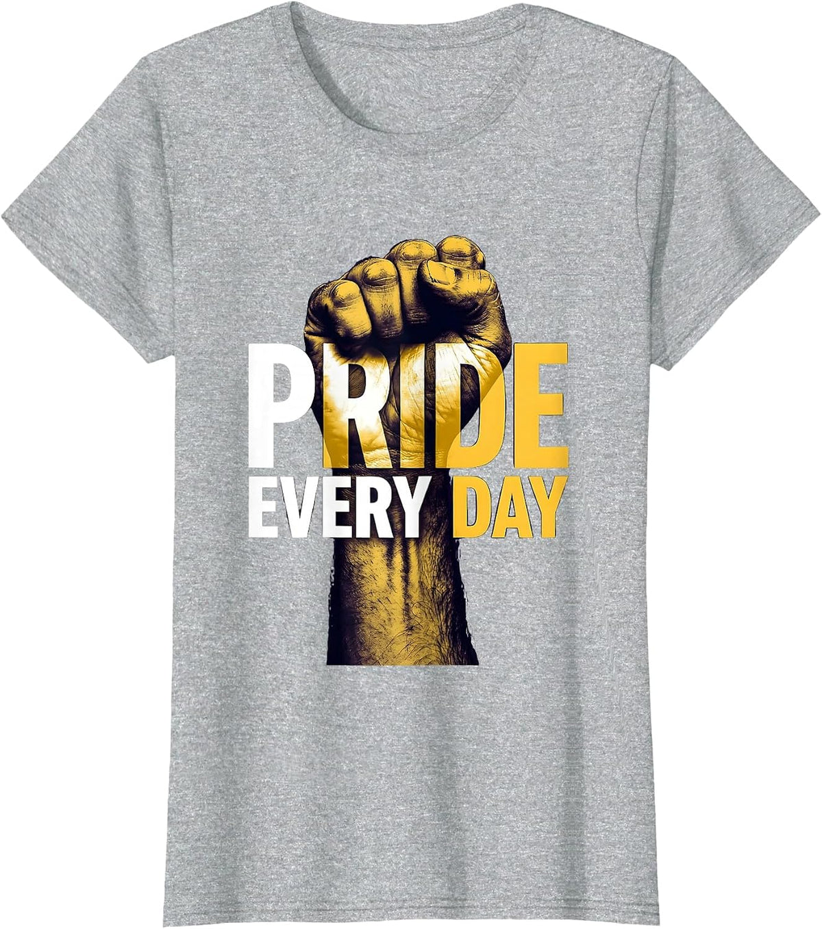 Pride Every Day LGBTQ Celebration Design T-Shirt - Heather Grey