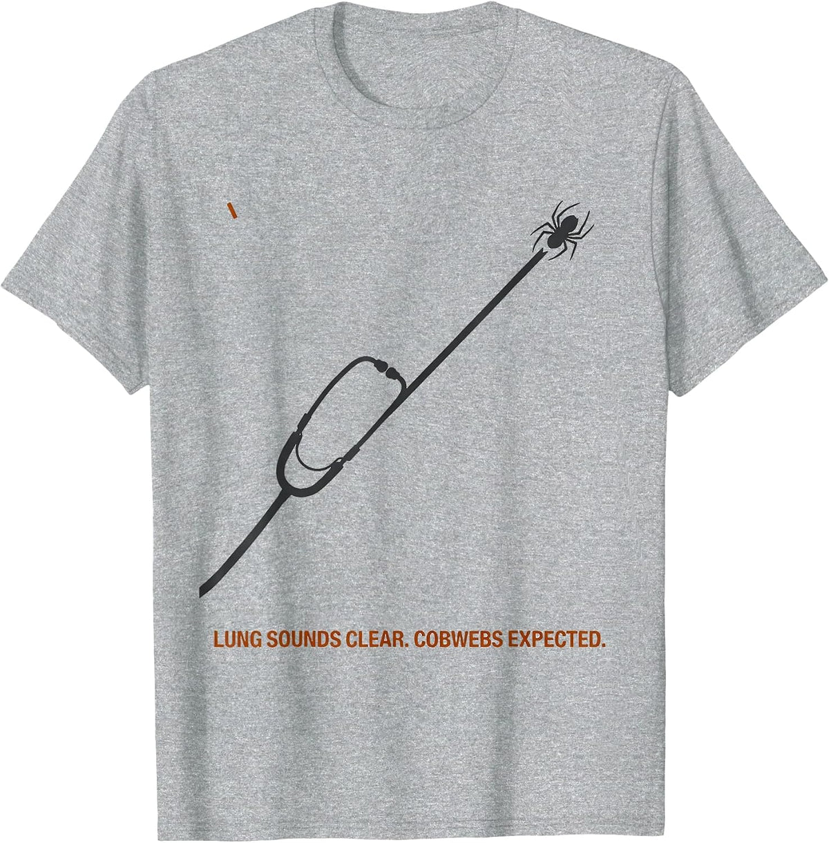 Men's Lung Sounds Clear Cobwebs Expected Editorial Respiratory T-Shirt - Heather Grey