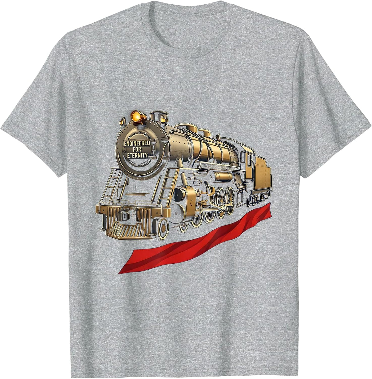 Men's Engineered for Eternity Big Boy 4014 Train USA 250th T-Shirt - Heather Grey