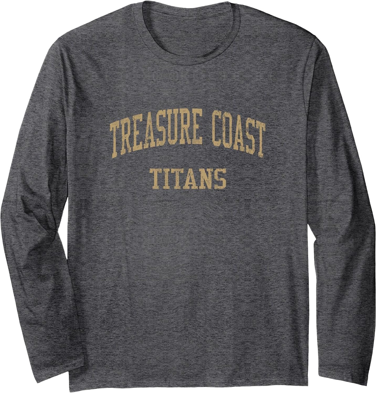Treasure Coast High School HS Port St Lucie FL Vintage Sport Long Sleeve T-Shirt - Adult Unisex Dark Heather Grey