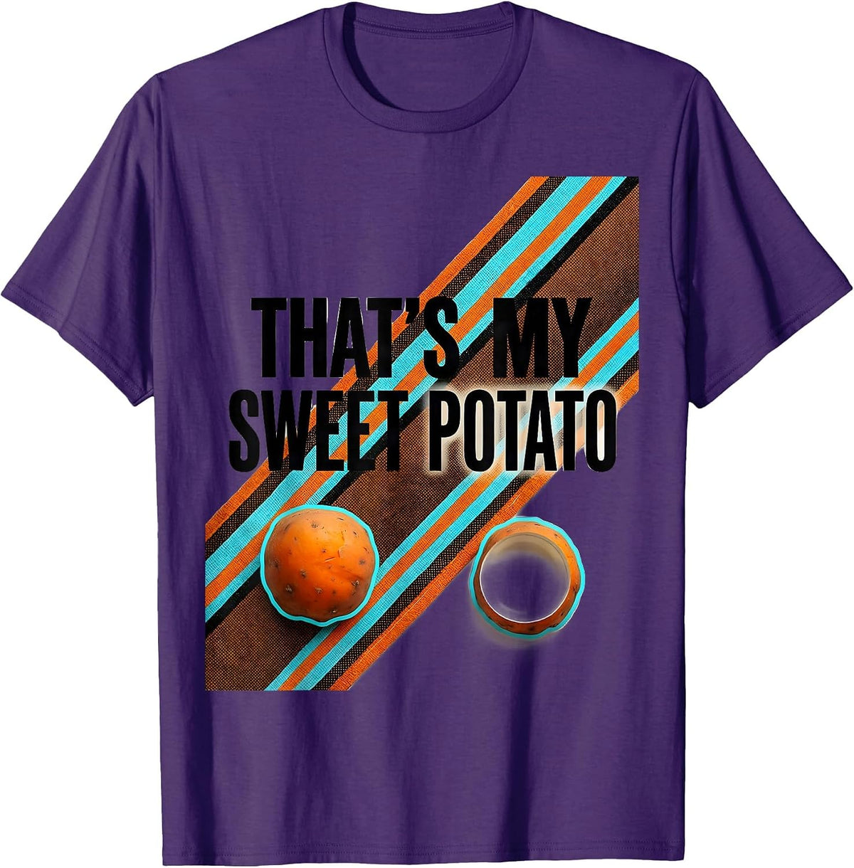 Men's That's My Sweet Potato Funny Couples Thanksgiving Matching T-Shirt - Purple