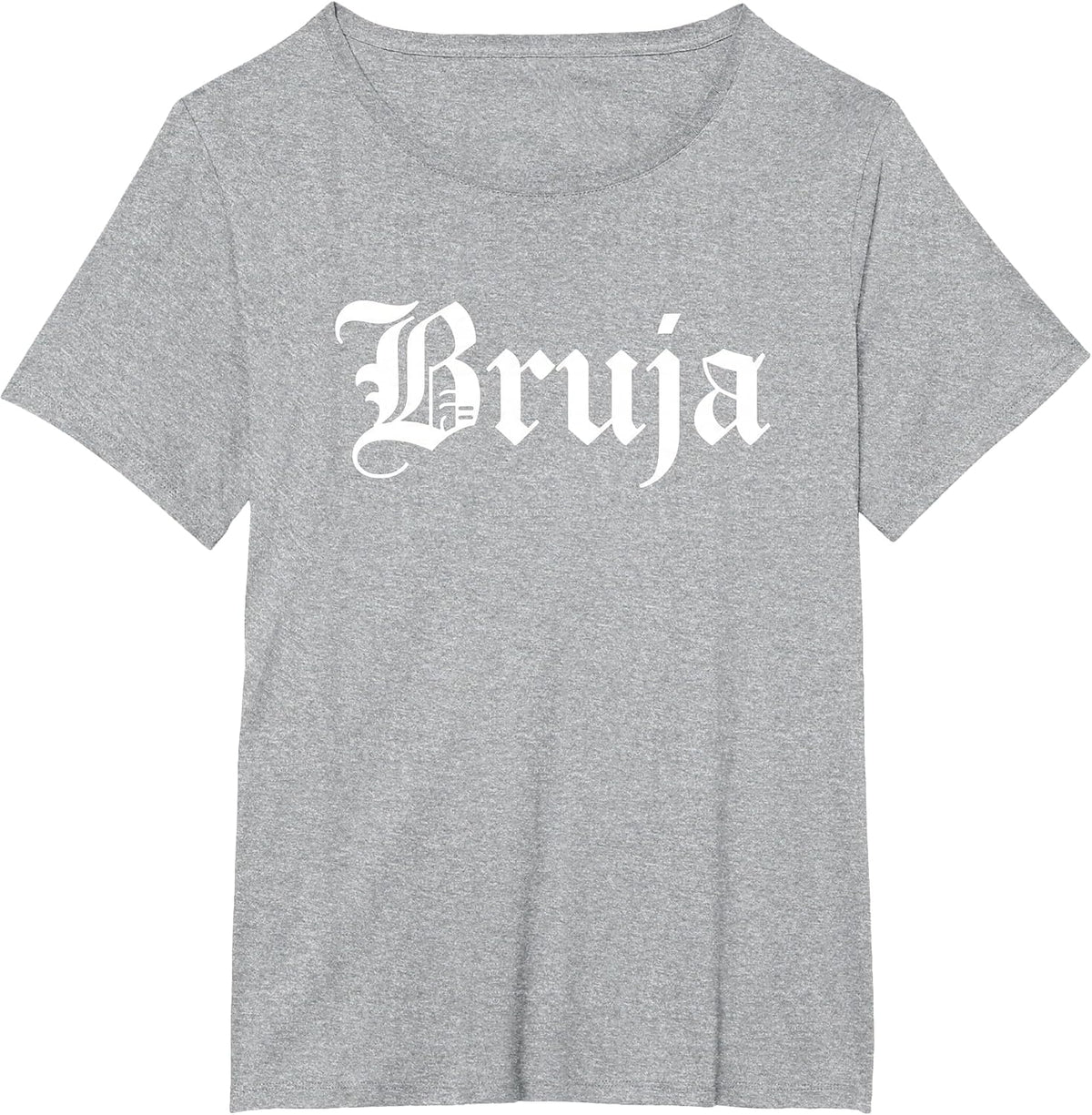 Bruja Gothic Script Latino Halloween Women Spooky Witch T-Shirt - Heather Grey