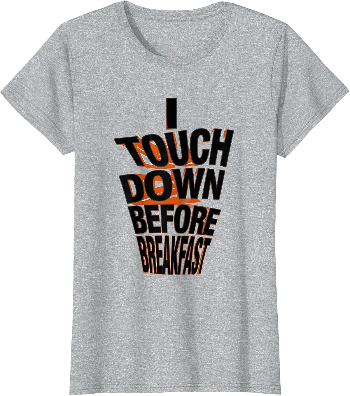 I Touch Down Before Breakfast Funny Tornado Storm Chaser T-Shirt - Heather Grey