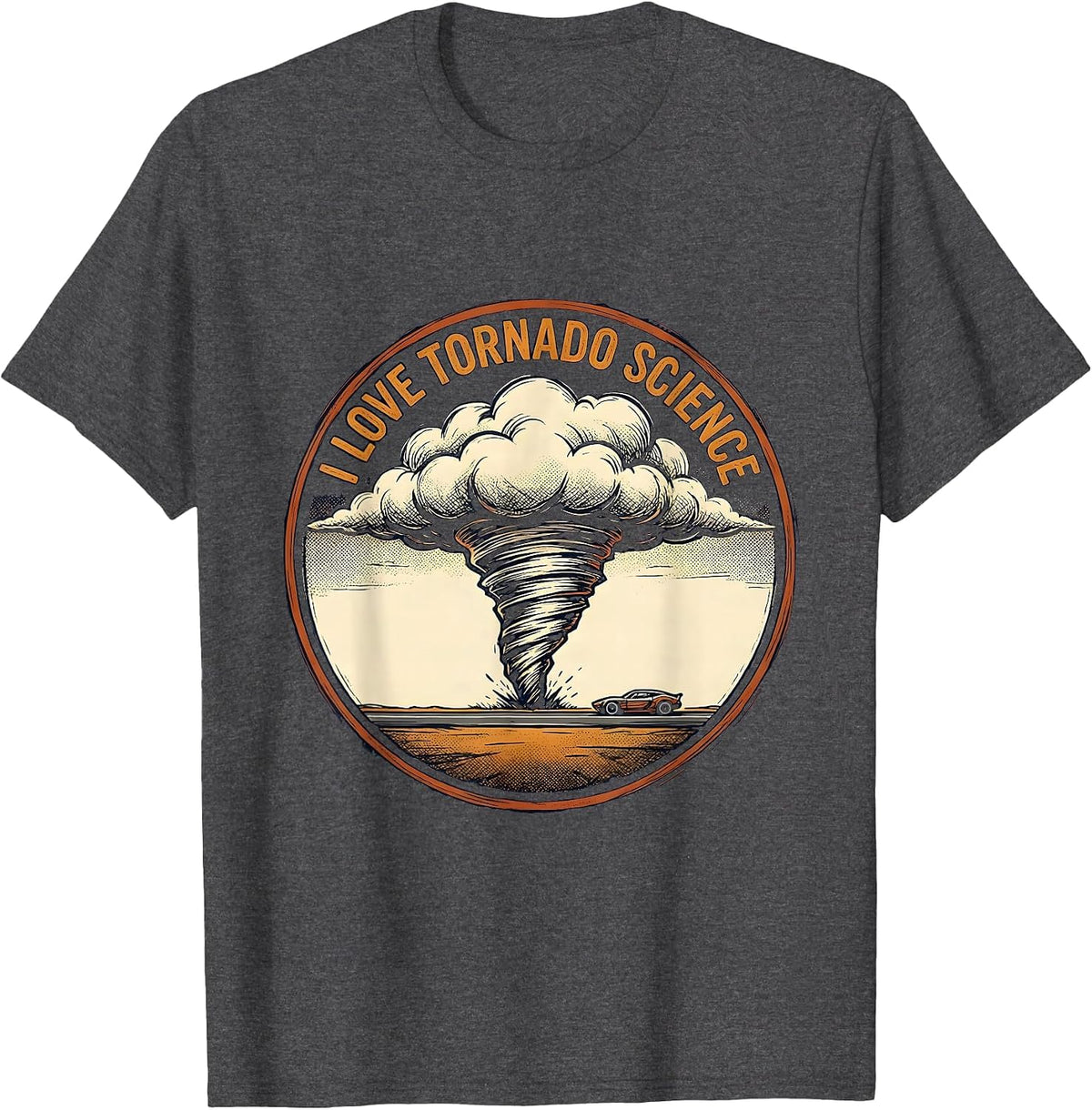 I Love Tornado Science Meteorology Storm Chaser Enthusiast T-Shirt - Dark Heather Grey