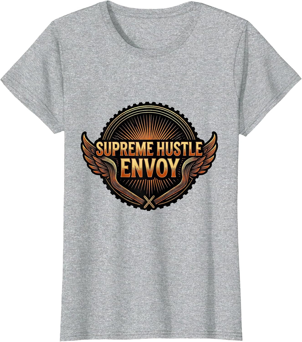 Supreme Hustle Envoy Retro Disco Daddy 70s Costume Party T-Shirt - Heather Grey