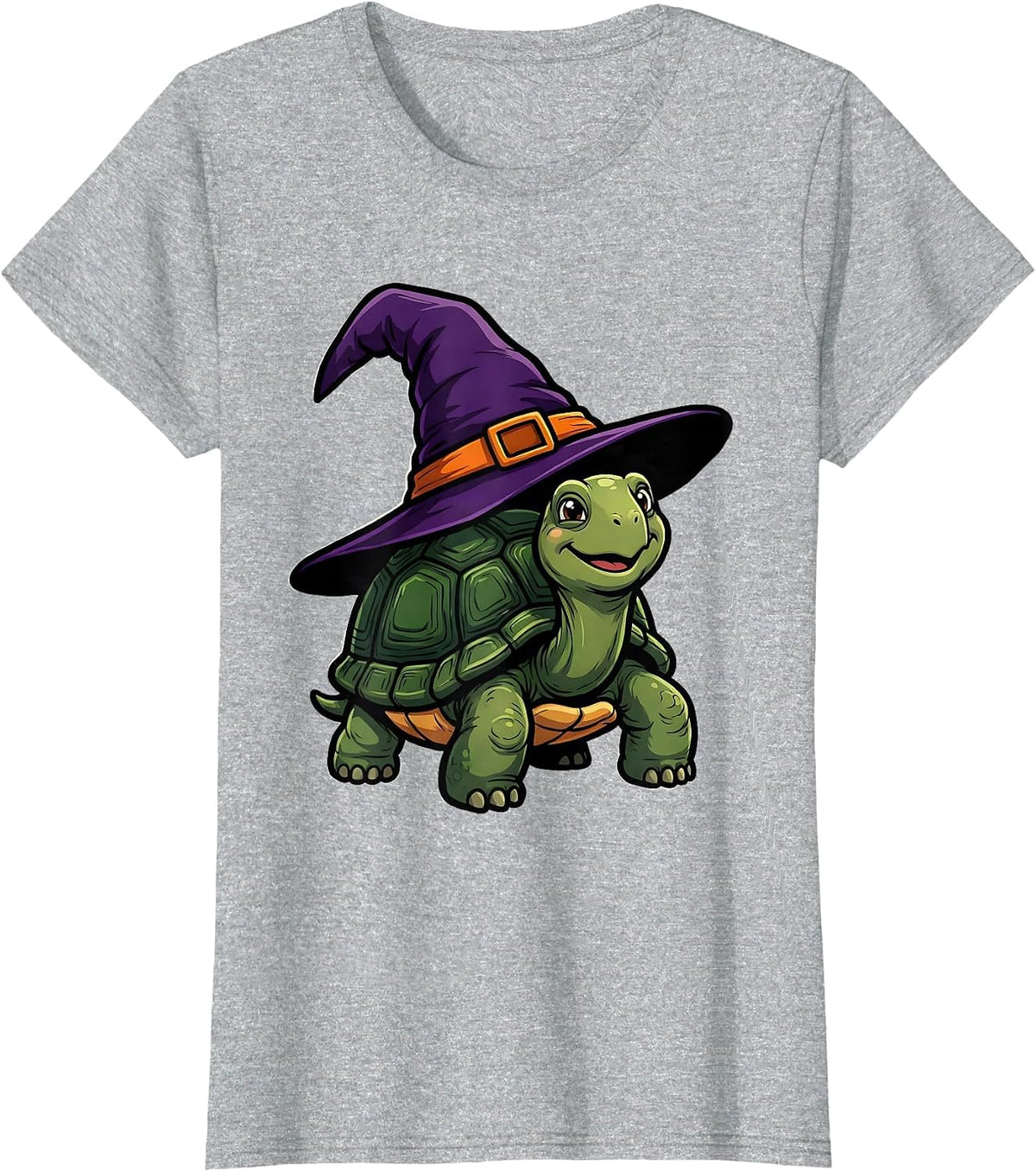 Cheerful Tortoise Cartoon Halloween Costume T-Shirt - Heather Grey
