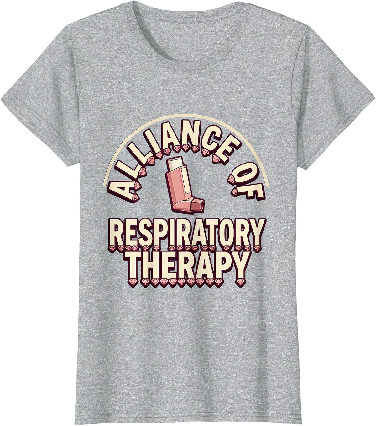 Alliance of Respiratory Therapy Sparkle Varsity Respiratory T-Shirt - Heather Grey