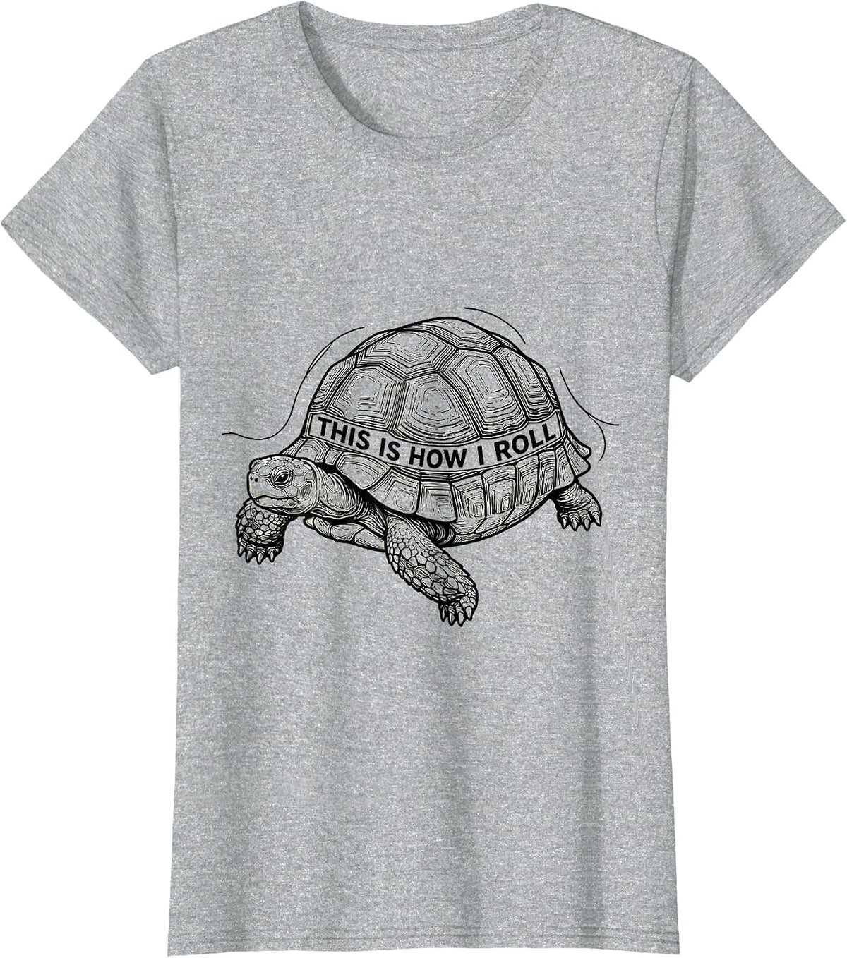This Is How I Roll Funny Turtle Lover Pet Owner Humor T-Shirt - Heather Grey