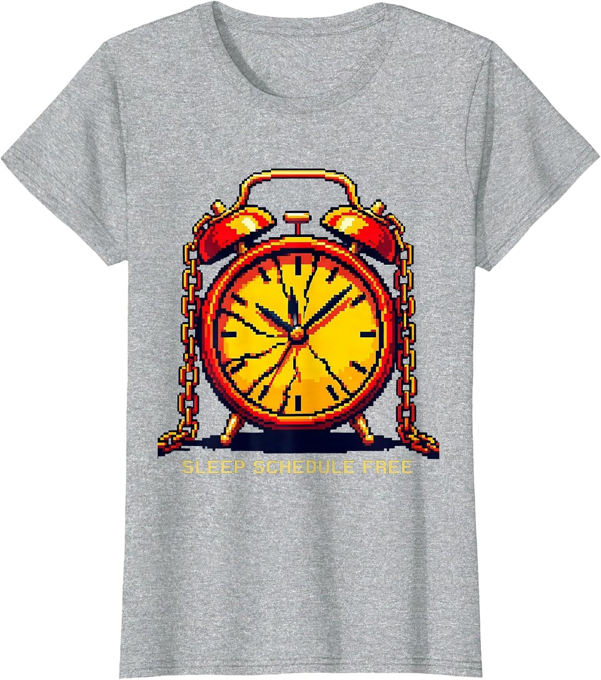 Sleep Schedule Free Labor Day Freedom Design T-Shirt - Heather Grey