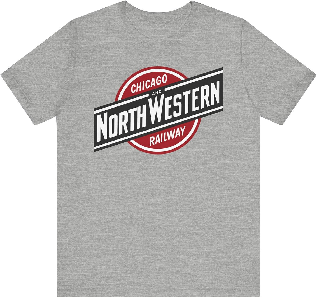 Chicago and North Western Railway Logo Tee - Athletic Heather