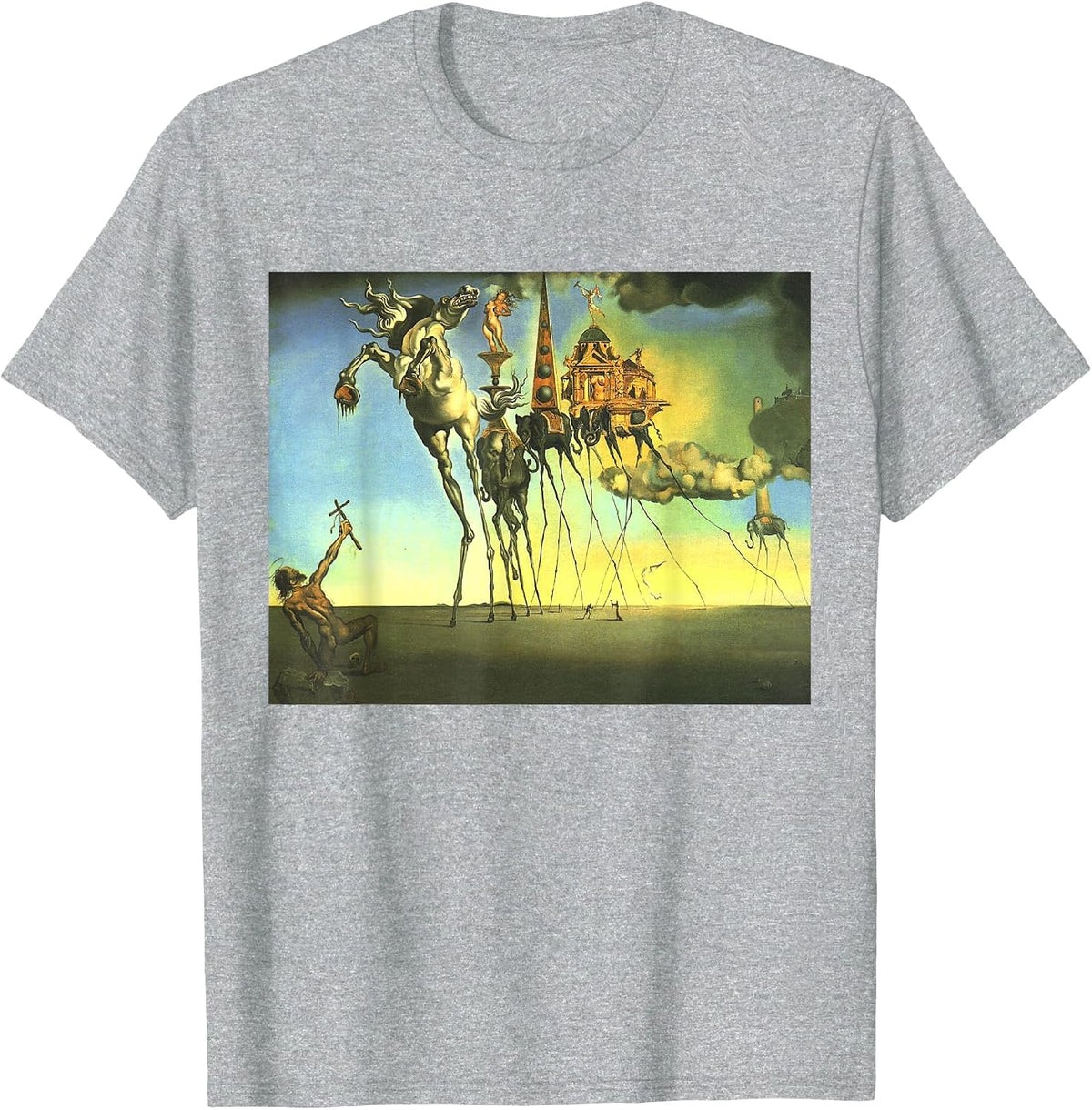 Famous Painting Illustration. T-Shirt - Heather Grey