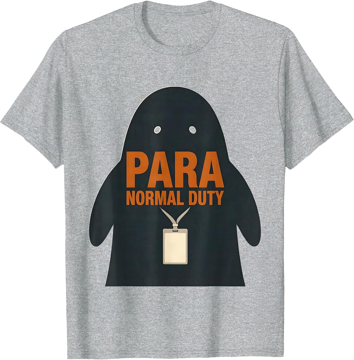 Men's Para Normal Duty Funny Ghost Paraprofessional Halloween T-Shirt - Heather Grey