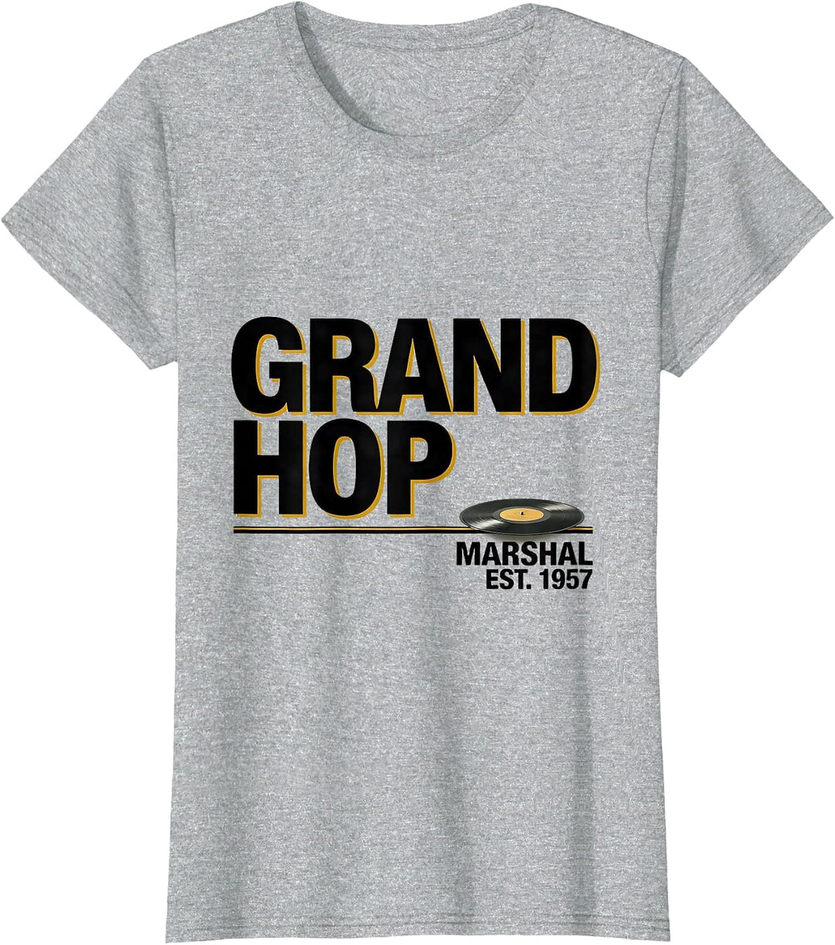 Women's Grand Hop Marshal Est 1957 Retro 50s Sock Hop Rockabilly T-Shirt - Heather Grey