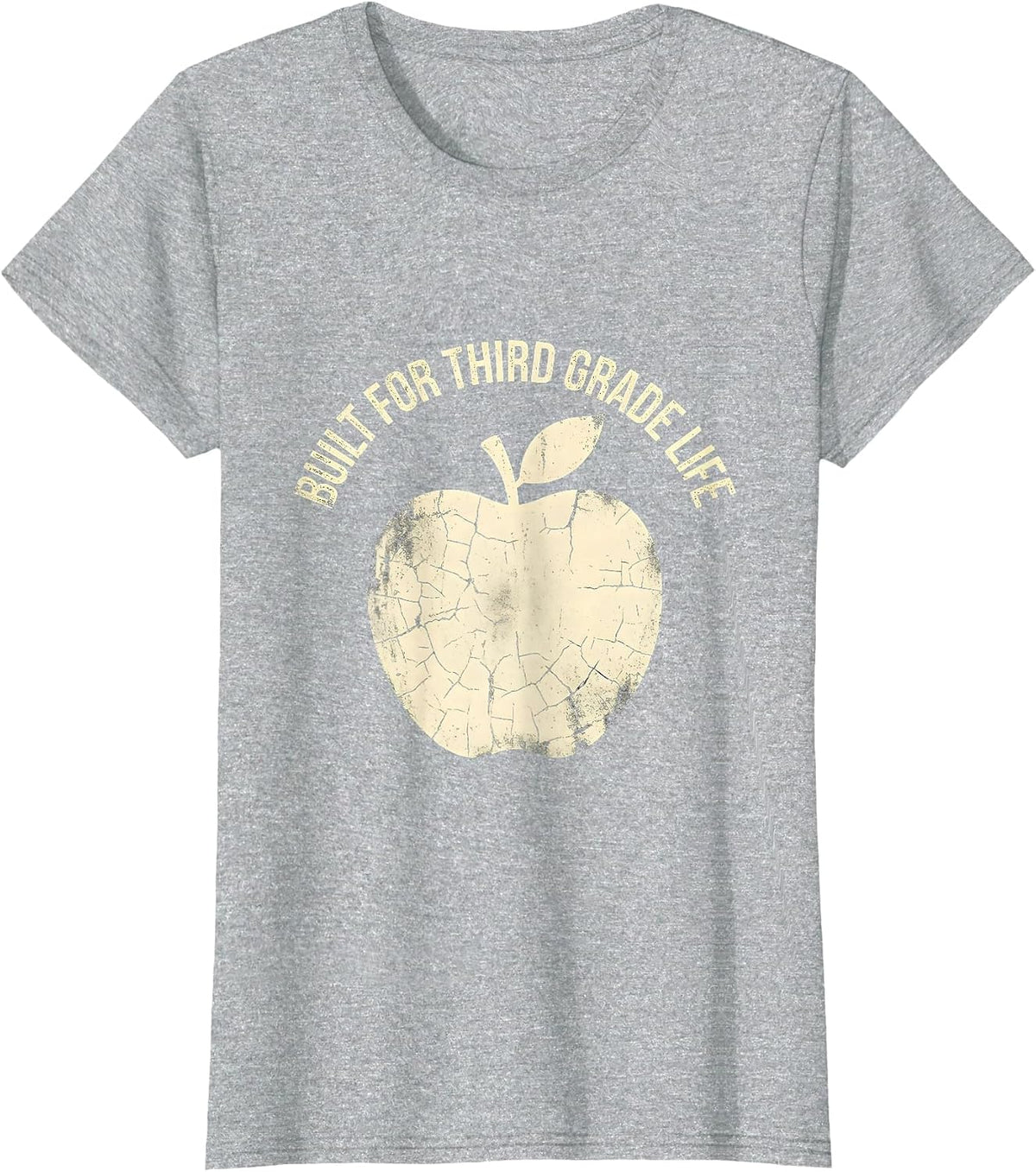 Built for Third Grade Life Teacher Design T-Shirt - Heather Grey
