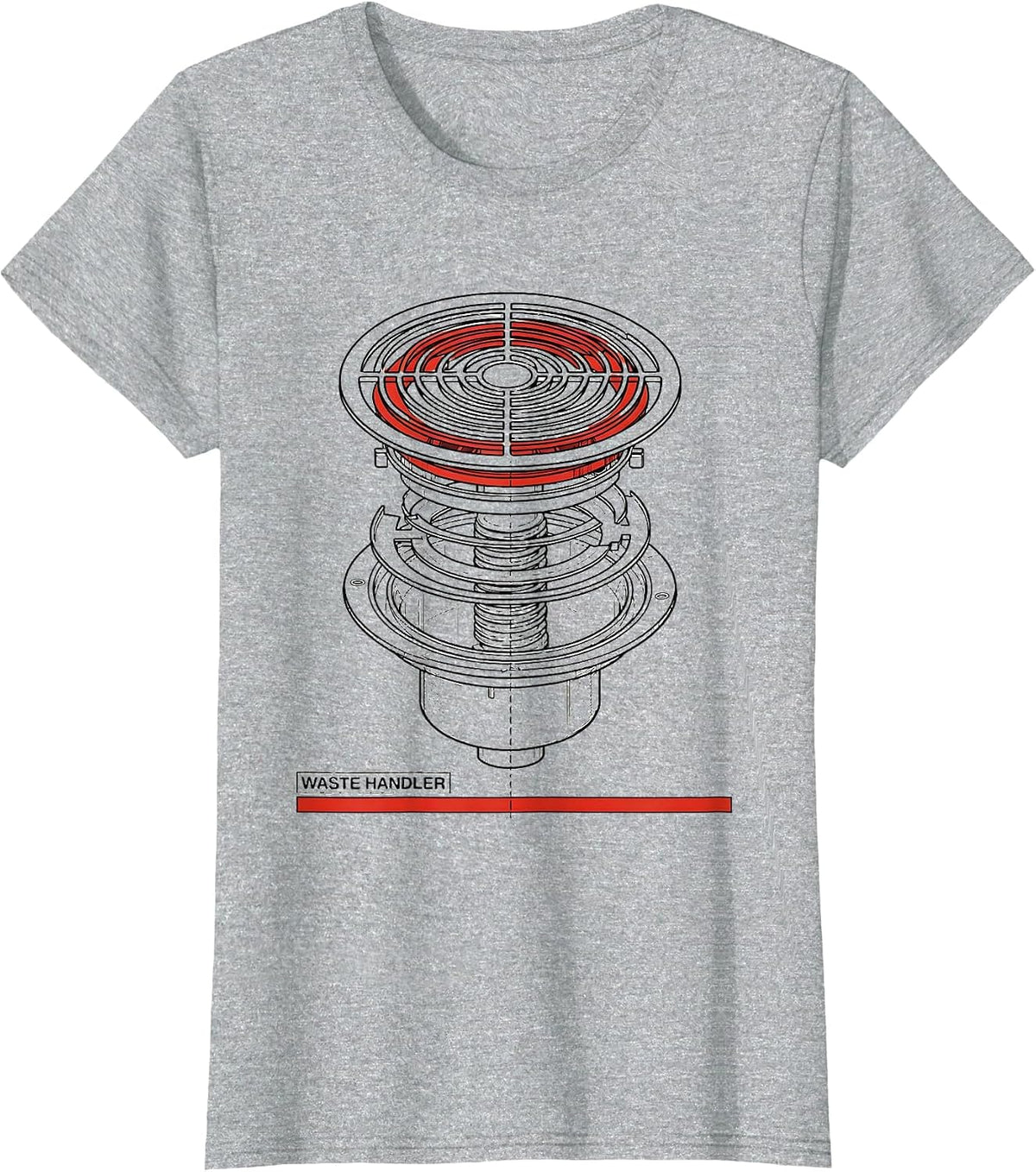 Waste Handler Funny Plumber Pipefitter Occupational Humor T-Shirt - Heather Grey
