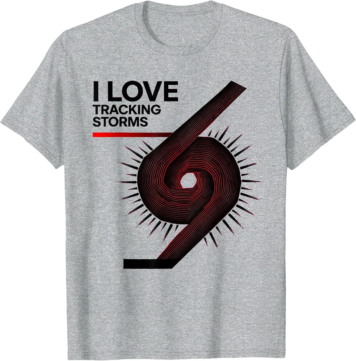 Men's I Love Tracking Storms Funny Storm Chaser Meteorology Humor T-Shirt - Heather Grey