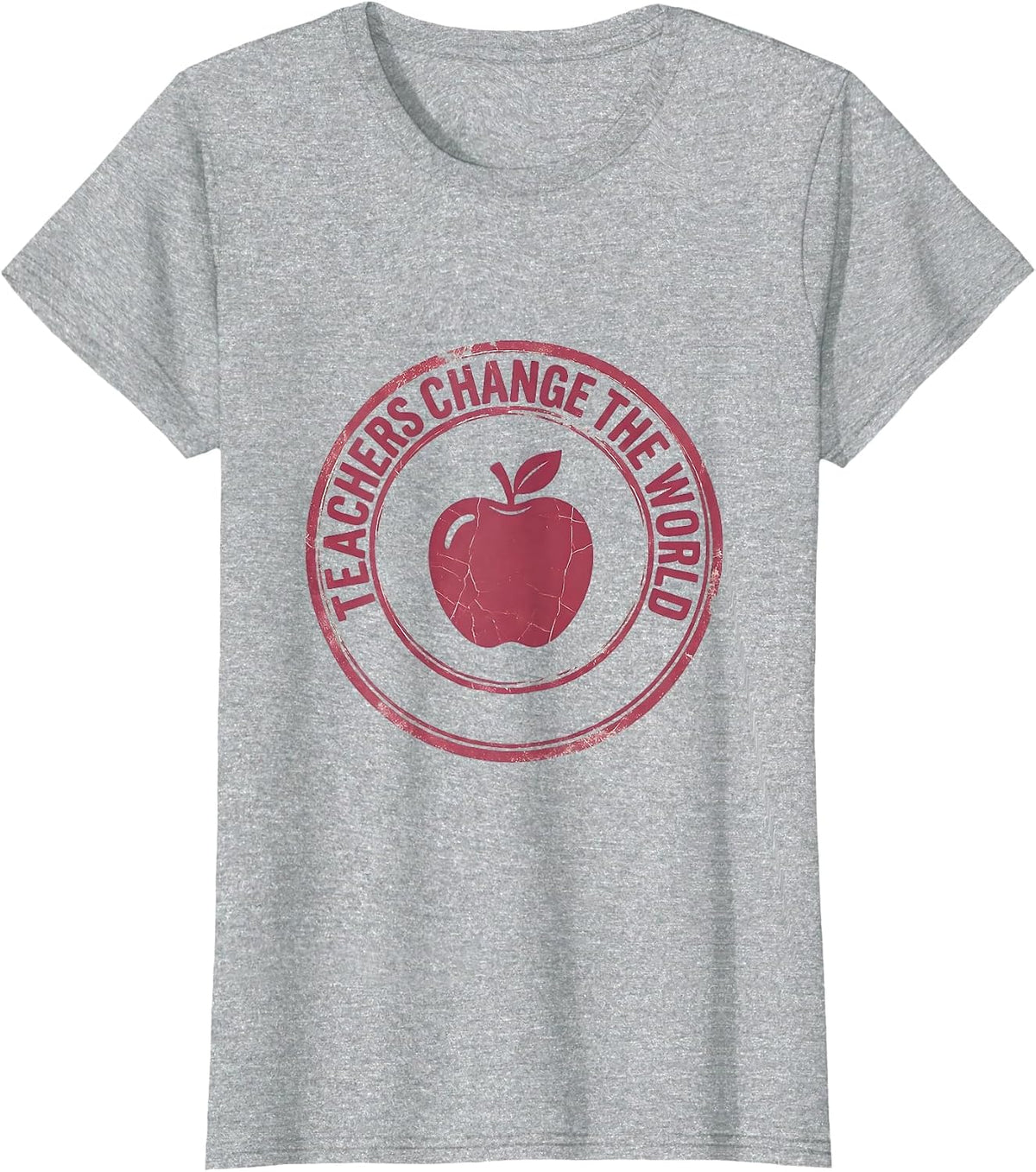 Teachers Change The World First Day of School Design T-Shirt - Heather Grey