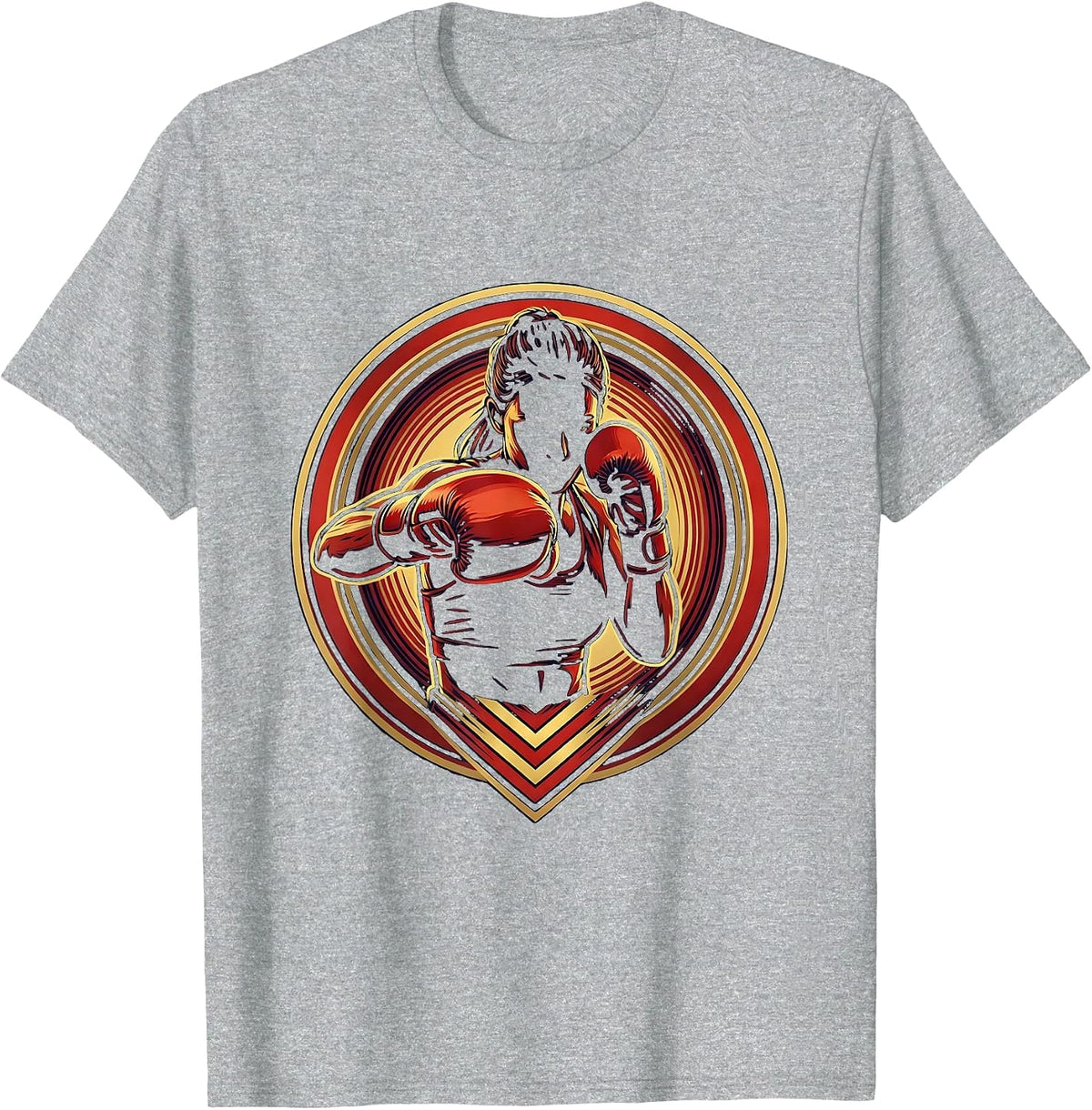 Men's Boxer Landing Punch in the Ring Graphic T-Shirt - Heather Grey