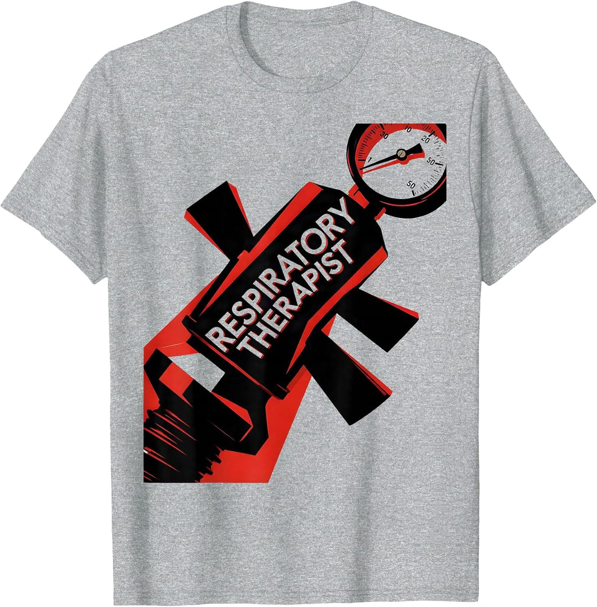 Men's Respiratory Therapist Constructivist Poster RT Profession T-Shirt - Heather Grey
